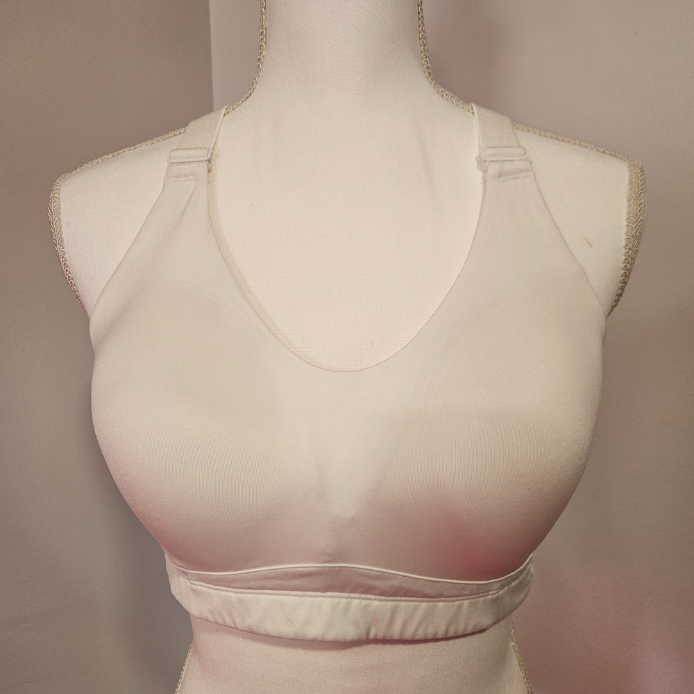 CALIA By Carrie Underwood Racerback Sports Bra White Adjustable Straps Size L